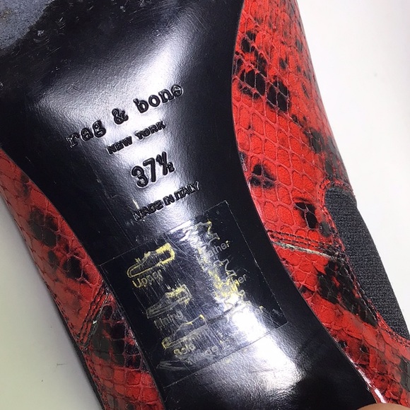 Rag & Bone Beha Snake Embossed Red - Picture 11 of 15
